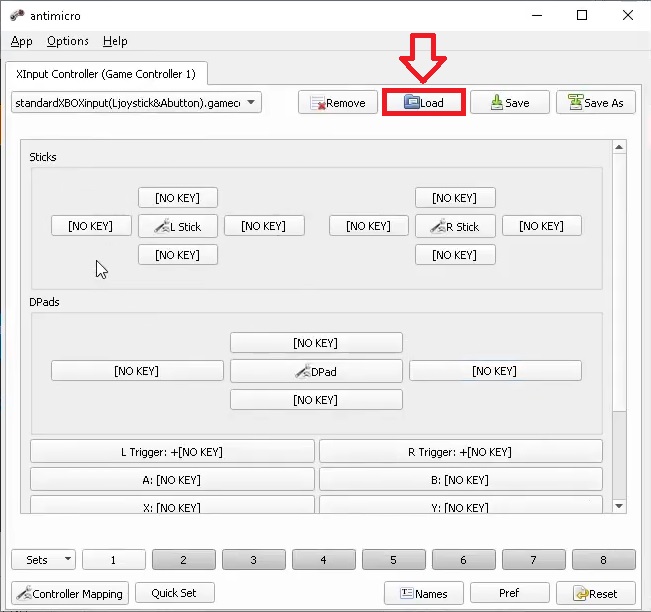 Loading custom downloaded profiles for specific games - AntiMicro 