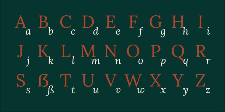 Letters Overview of Lora Font