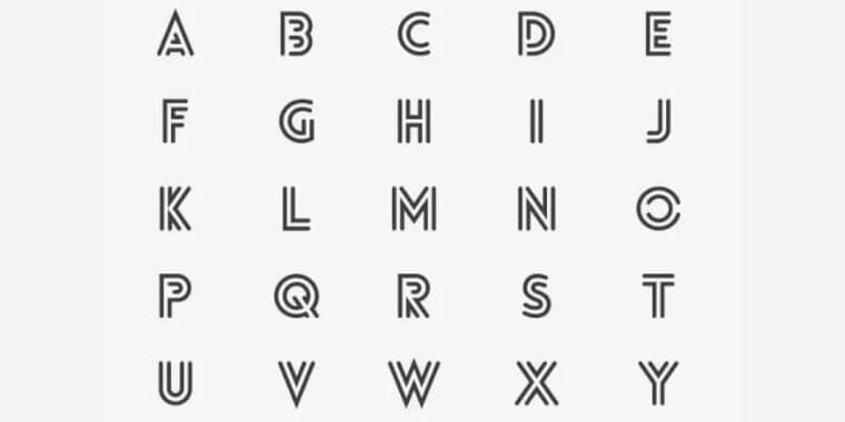 Letters Overview of Lovelo Font