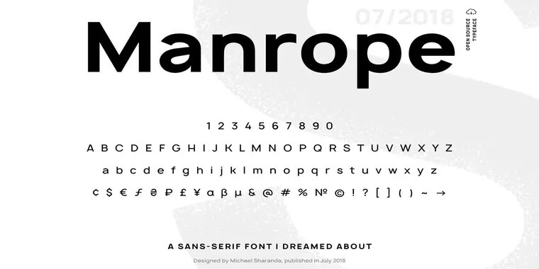 Letters Overview of Manrope Font