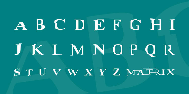 Matrix Font Letters