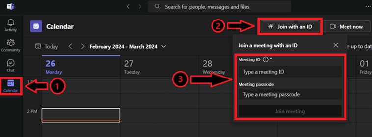 Joining a meeting in MS Teams after creating an account