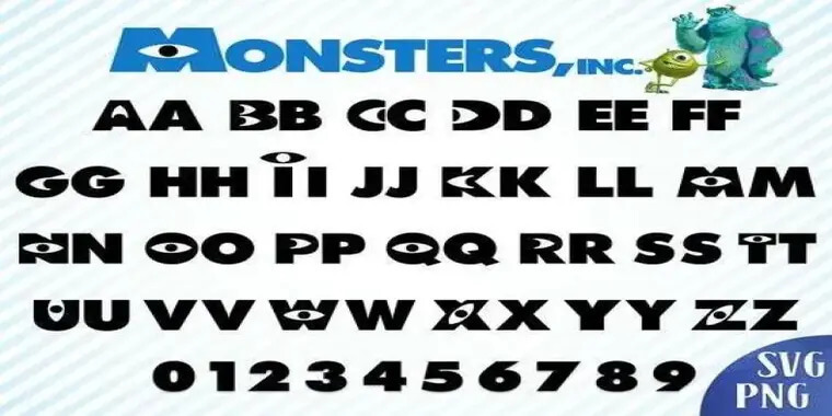 Monsters Inc Font Letters