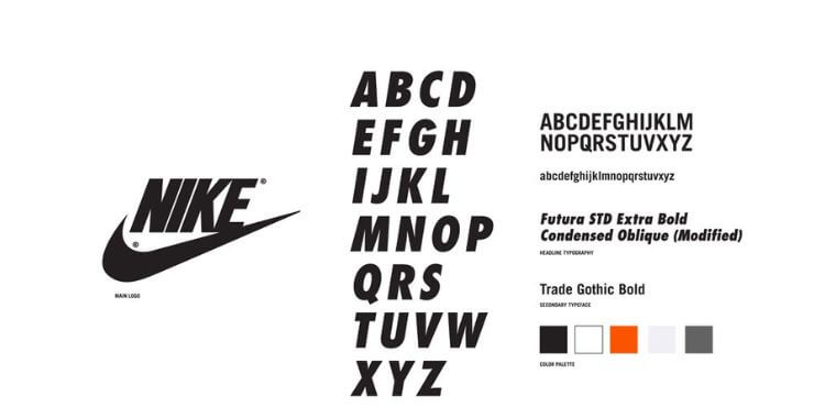 Appearance of Nike Font