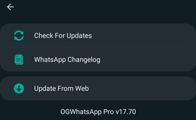 OG WhatsApp checking for updates