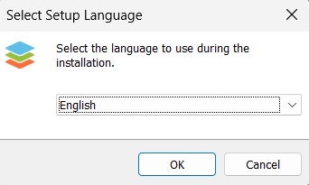 OnlyOffice setup language selection step