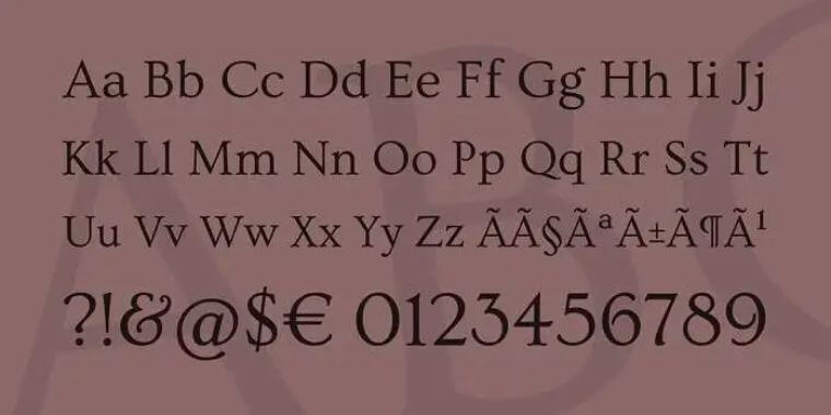 Letters Overview of Ovo Font
