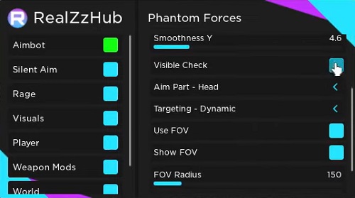 Phantom Forces GUI RealZzHub pic 3 for Roblox