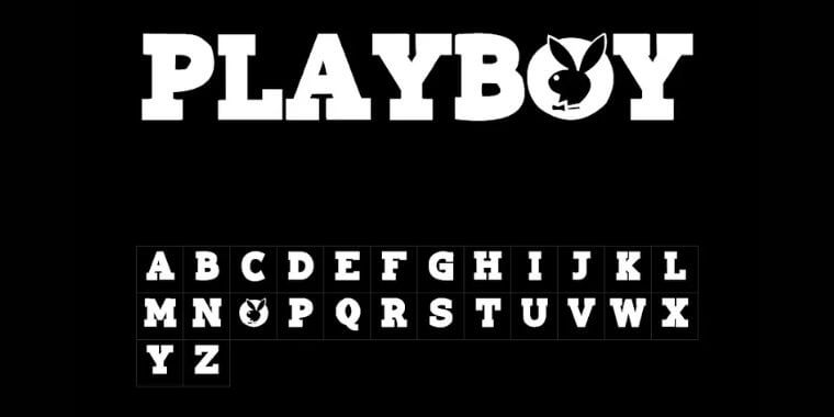 Letters Overview of Playboy Font