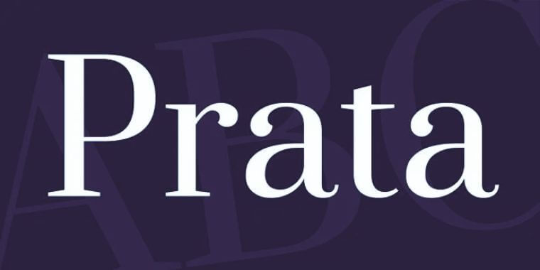 Appearance of Prata Font 