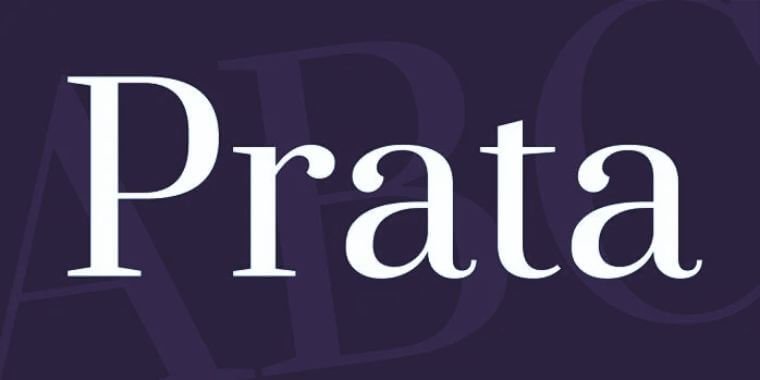 Appearance of Prata Font
