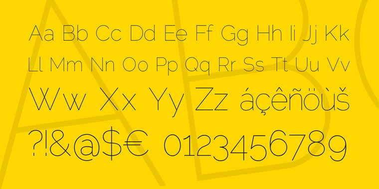 Letters Overview of Raleway Font