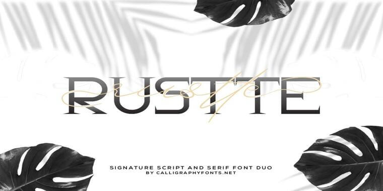 Appearance of Rustte Font