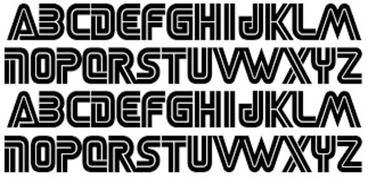 Sega Font Letters