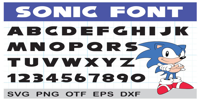 Sonic Font Letters