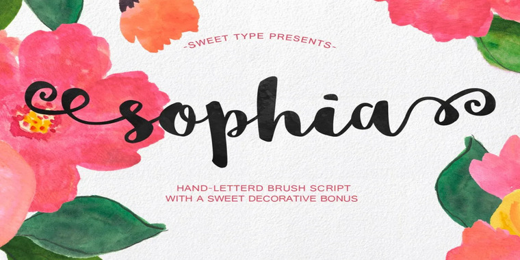 Appearance of Sophia Font