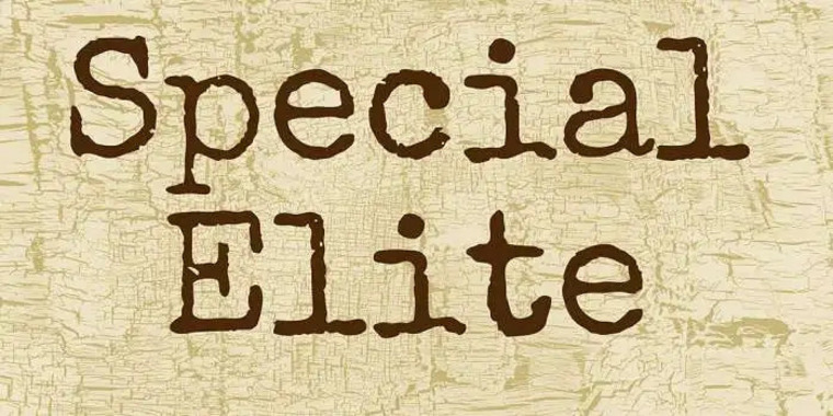 Appearance of Special Elite Font