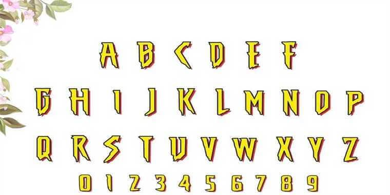 Spiderman Font Letters