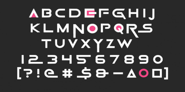 Squid Game Font Letters