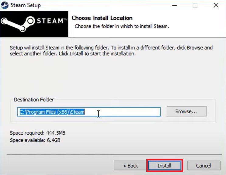 Steam Client for PC setup screenshot 3