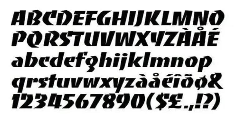Thrasher Font Letters