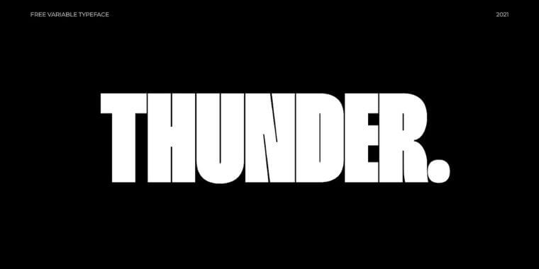 Appearance of Thunder Font