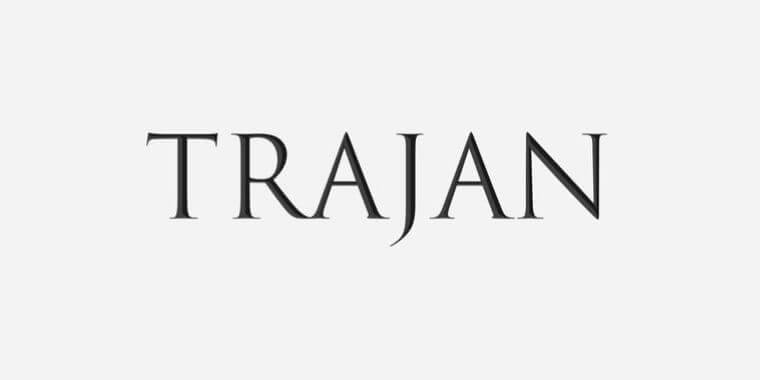 Appearance of Trajan Font