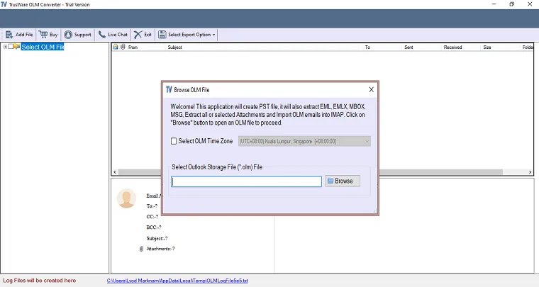 TrustVare OLM Converter Tool 1