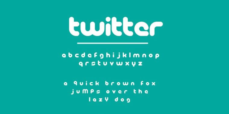 Letters Overview of Twitter Font