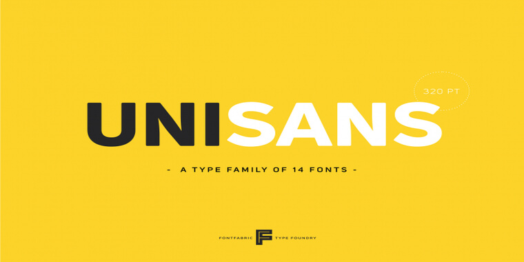 Appearance of Uni Sans Font