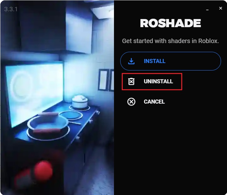 Uninstalling RoShade from Roblox pic 1
