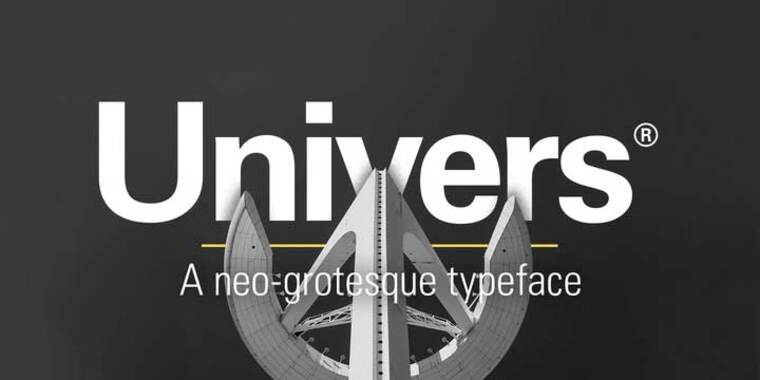 Appearance of Univers Font