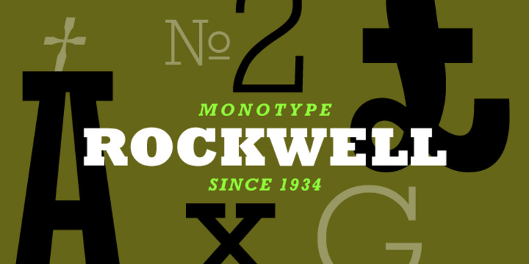 Appearance of Rockwell Font