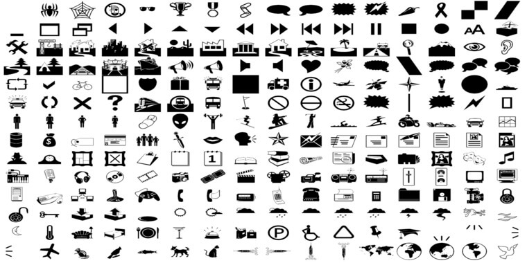 Webdings Font Chart