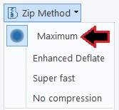 WinZip Compression Method Selection