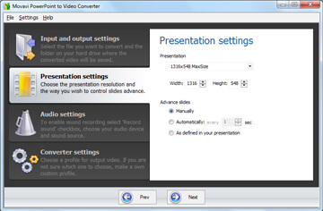 How do I convert Powerpoint presentation to video
