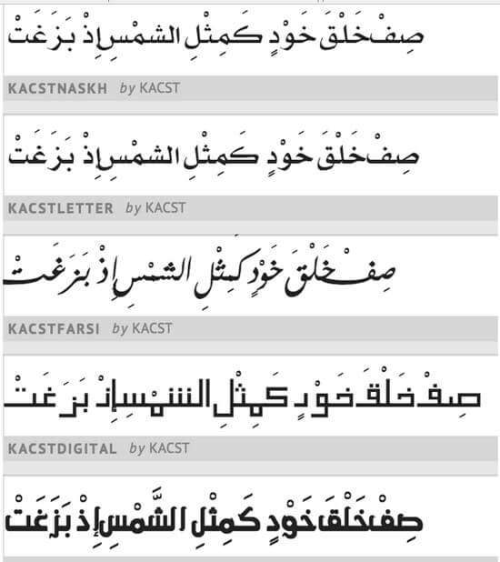 arabic calligraphy fonts for windows 7