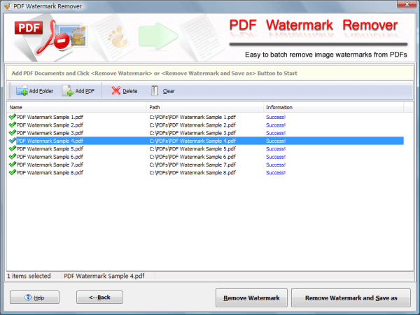 Remove PDF watermark