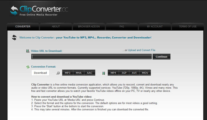 Clip Converter Interface