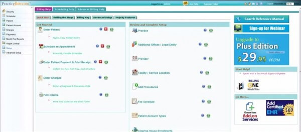 PracticeSuite Free Medical Billing Software Dashboard