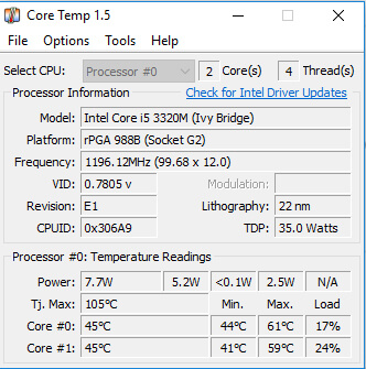 Check CPU Temp in Core Temp Windows 10 - Best Temp Monitor