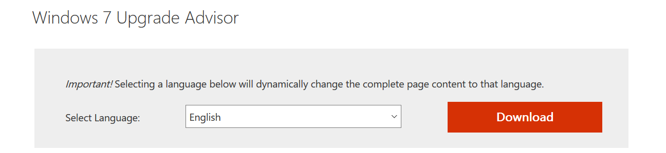 Download the Windows 7 Upgrade Advisor