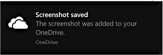 how to take a screenshot on windows - screenshot saved notification