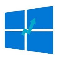 Upgrade to windows 10- arrow up in windows logo