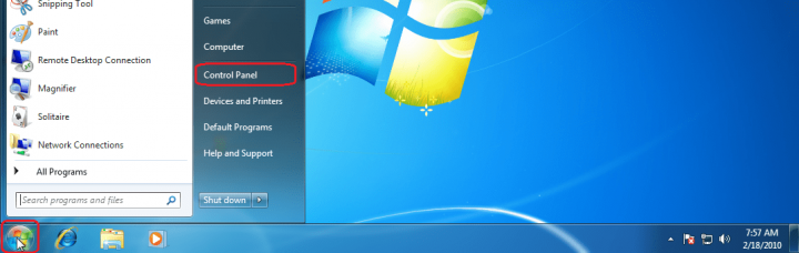 Manually Check Windows 7 Updates - start up screen