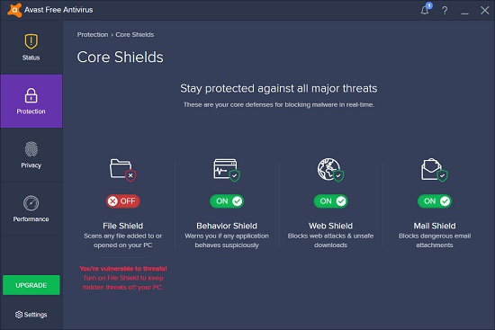 Avast Free Antivirus 2018 Stop 