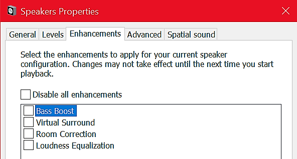 Default Sound Equalizer forWindows 10