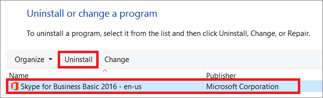 How to remove Skype for Business on Windows 10