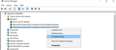 plugged in not charging windows 10