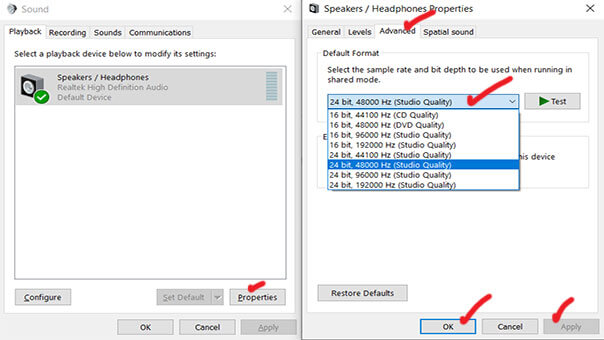 Fix audio renderer error please restart your computer